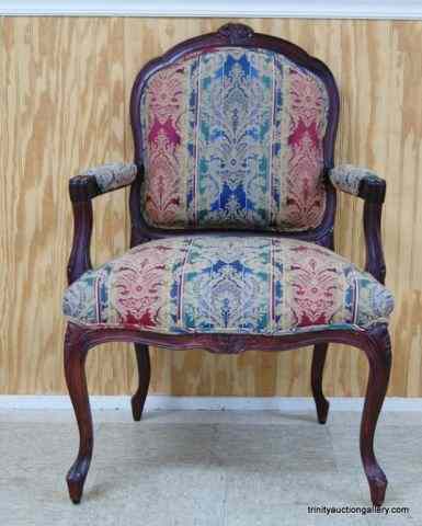 Appraisal: Carved Mahogany Rose Back Parlor Chair Is a beautifully detailed