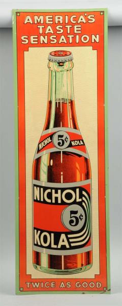 Appraisal: Nichol Kola Tin Litho Advertising Sign This is a large