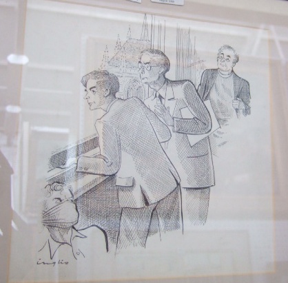 Appraisal: Attributed to Philip William May - Caricature studies four framed