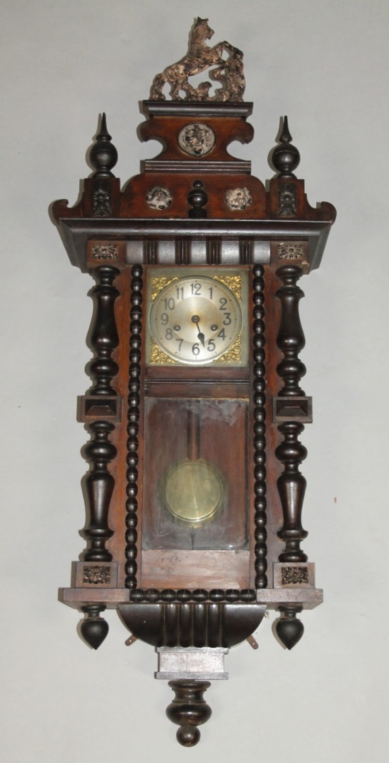 Appraisal: An early thC Vienna wall clock of small proportion the