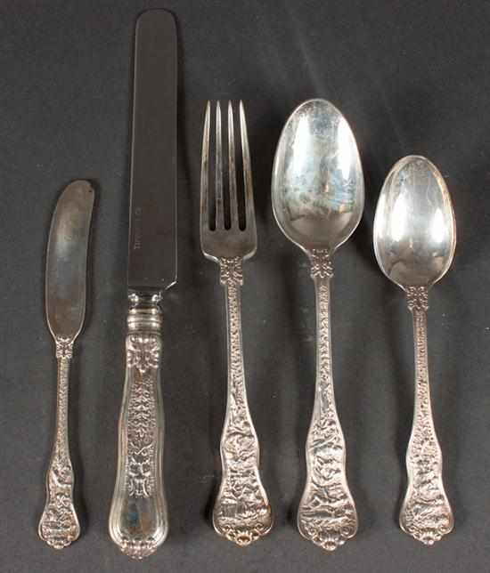 Appraisal: Set of American Beaux Arts style sterling silver flatware in