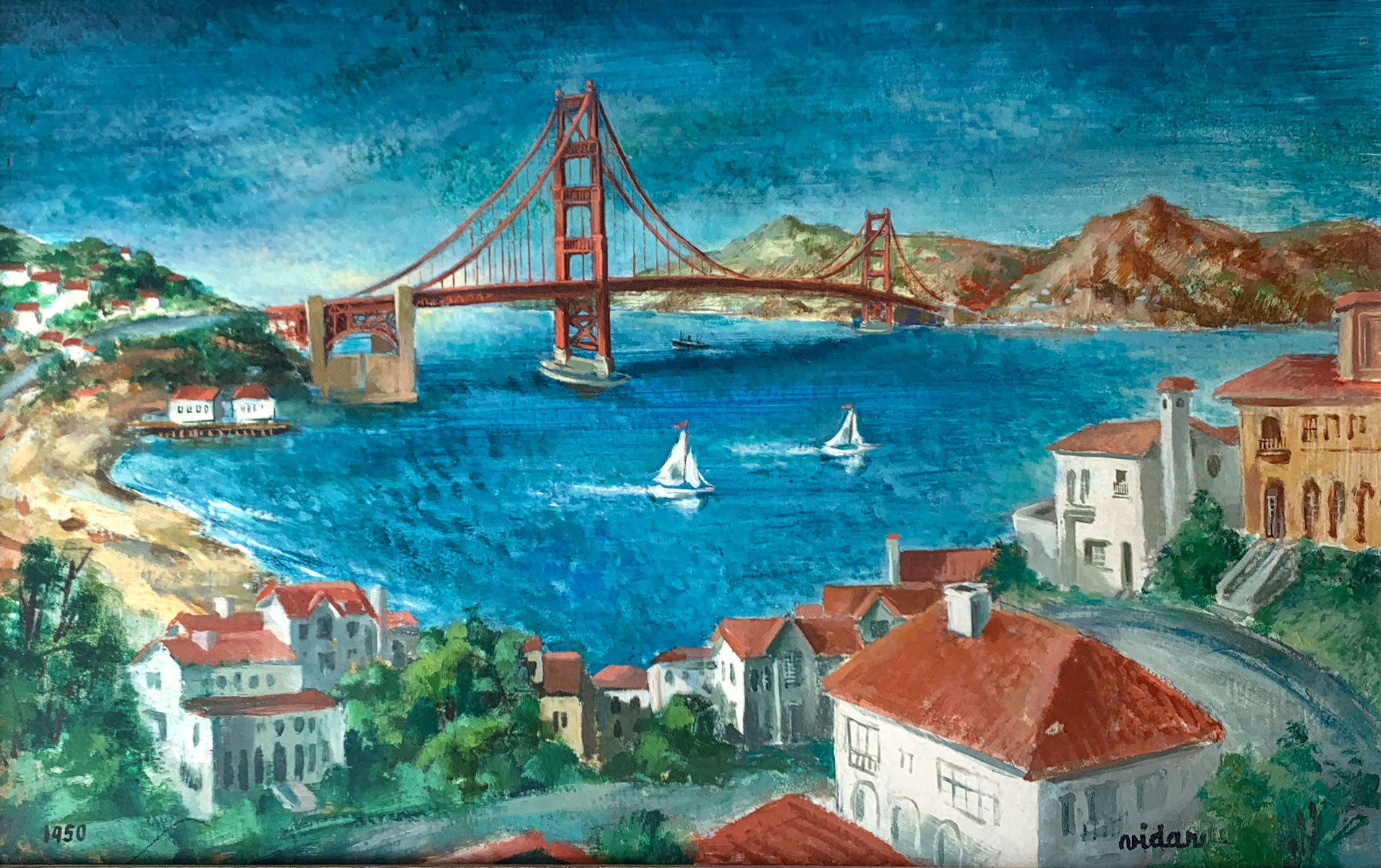 Appraisal: VIDAR Frede American - San Francisco California Golden Gate Bridge