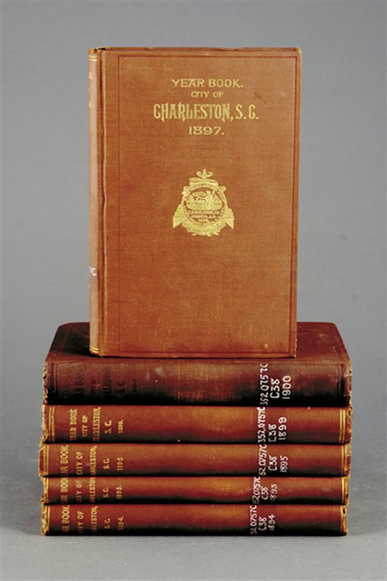 Appraisal: vols books Charleston year books YEAR BOOK CITY OF CHARLESTON