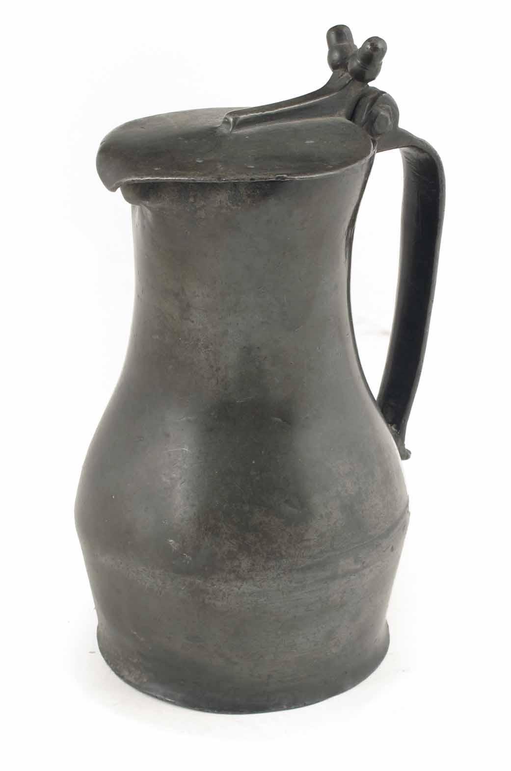 Appraisal: An th century Jersey pewter lidded flagon