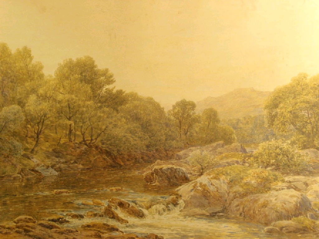 Appraisal: Thomas Danby th century On the Llugwy river landscape watercolour