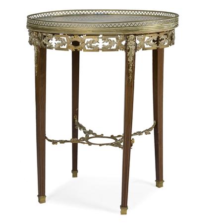 Appraisal: Louis XVI Style Metal Mounted Stained Wood Side Table Estimate