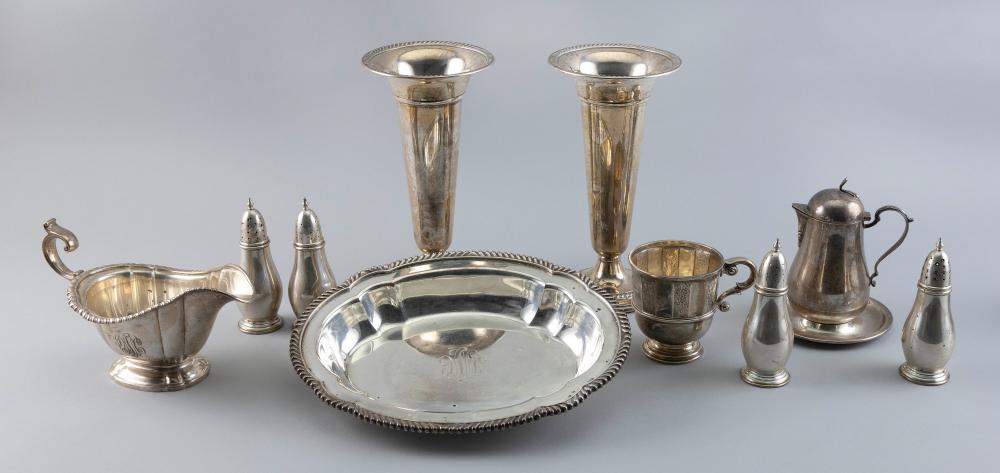 Appraisal: TEN STERLING SILVER TABLEWARES TH CENTURYTEN STERLING SILVER TABLEWARES th