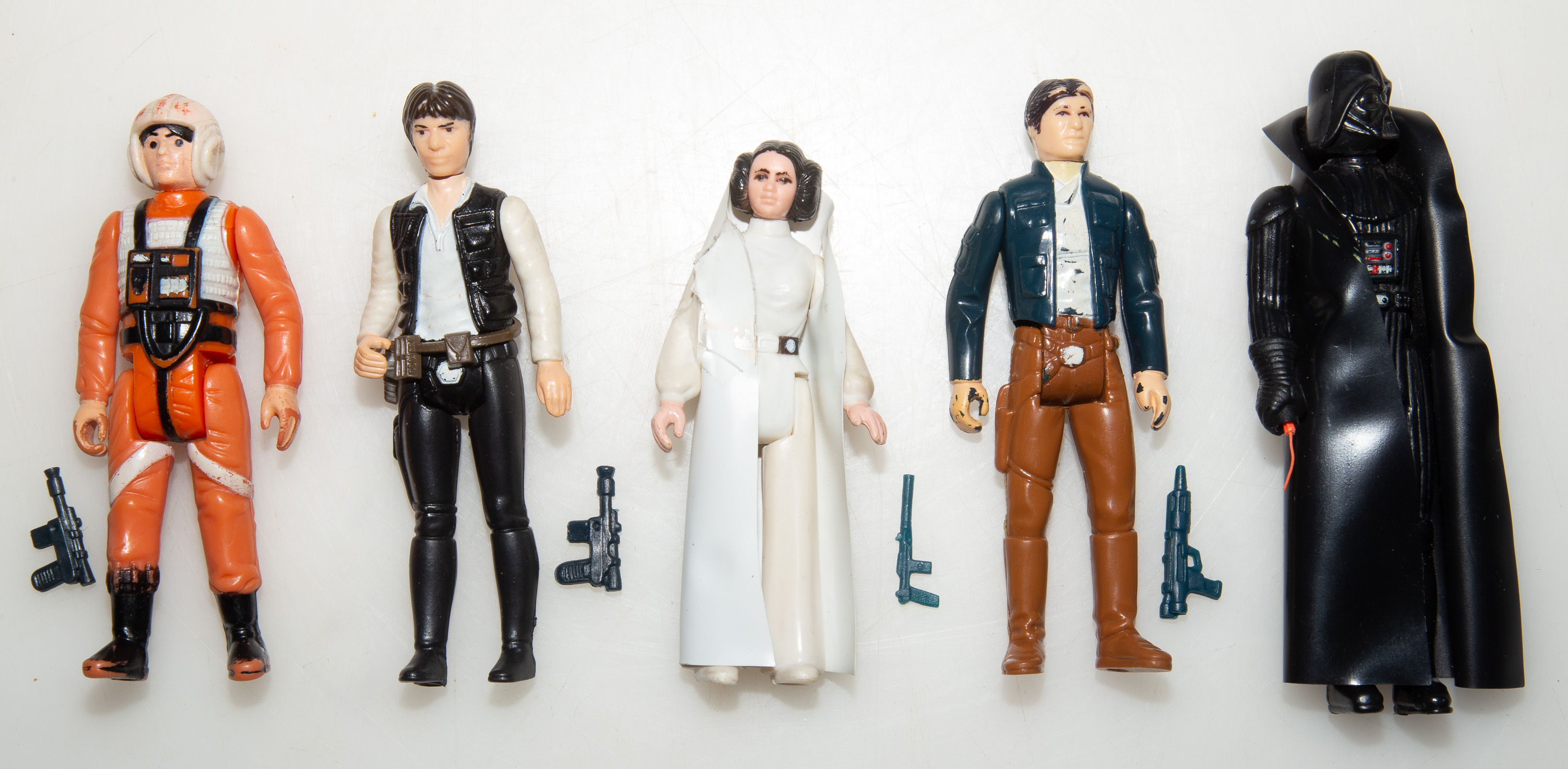 Appraisal: FIVE KENNER STAR WARS FIGURES Includes Darth Vader Luke Skywalker