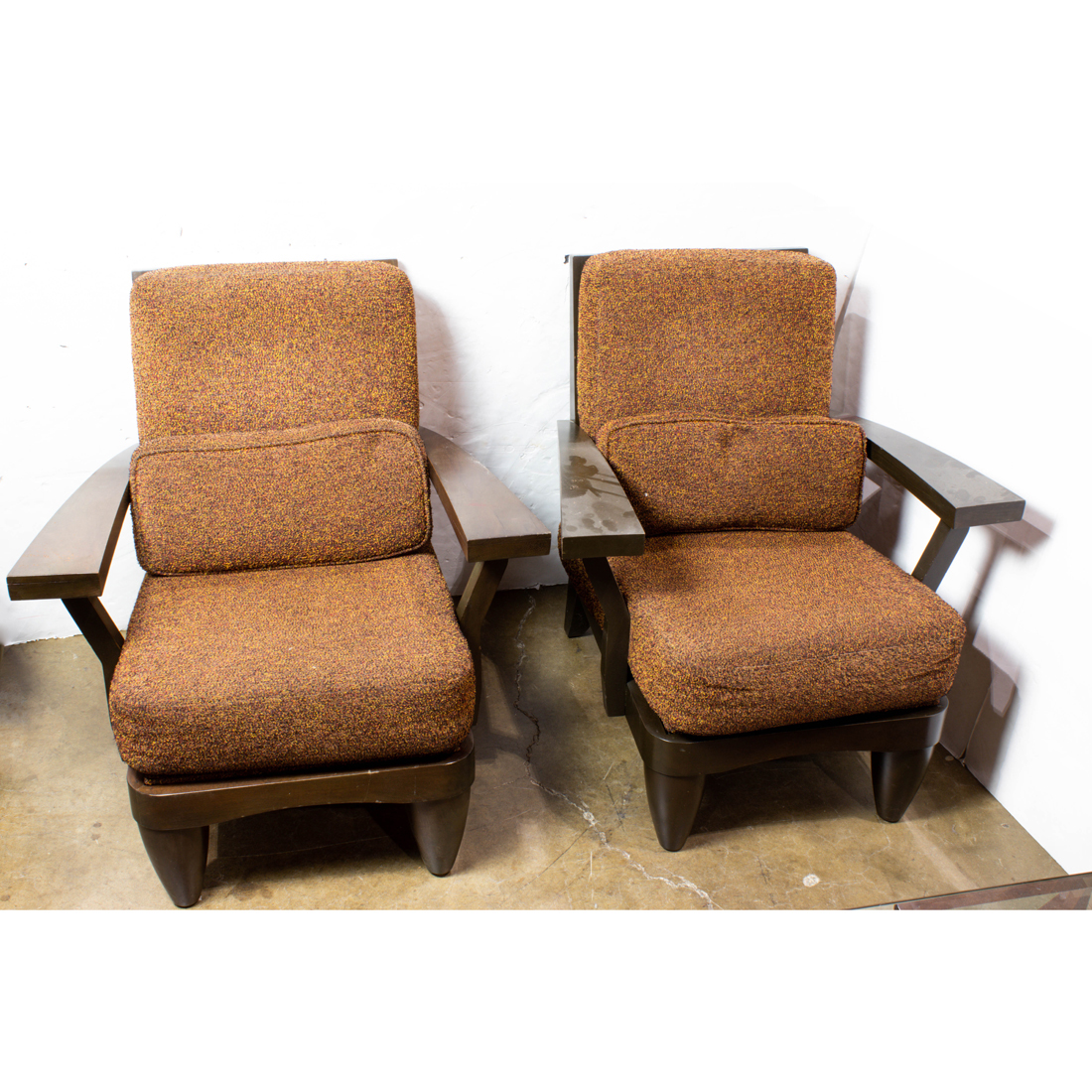 Appraisal: PAIR OF MODERNE CLUB CHAIRS Pair of Moderne club chairs