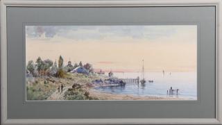 Appraisal: Phillip A Butler Active - American Harbor Scene early th