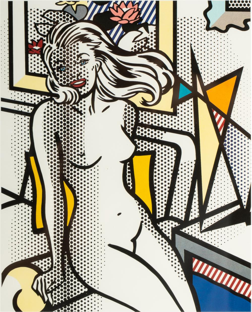 Appraisal: ROY LICHTENSTEIN - NUDE WITH YELLOW PILLOWoffset lithograph later signed