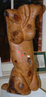 Appraisal: ARTIST UNKOWN NUDE TORSO WOODEN SCULPTURE