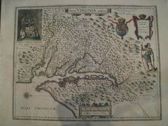 Appraisal: MAPS - VIRGINIA - BLAEU Willem Janszoon - Nova Virginiae