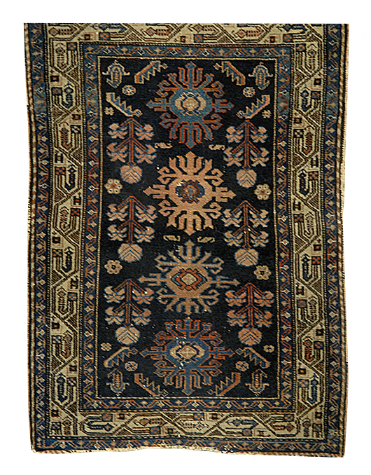 Appraisal: ORIENTAL RUG MALAYER ' x ' Dark blue field with