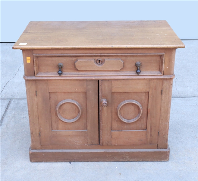 Appraisal: Vintage American wood cabinet with metal fittings as-is condition some