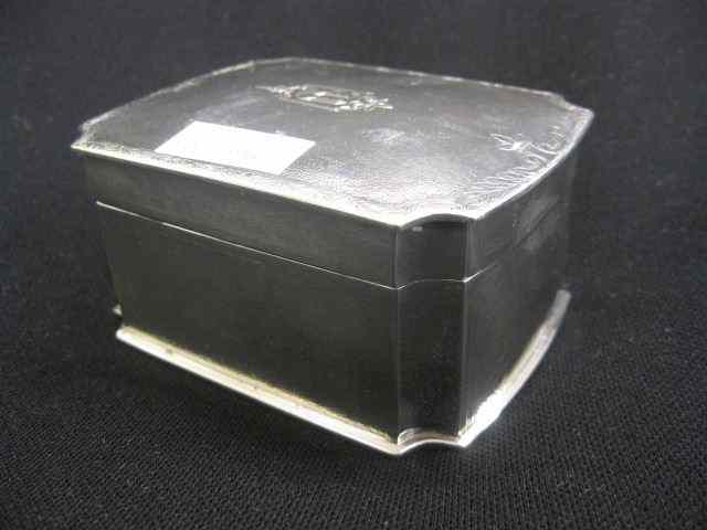 Appraisal: Chinese Silver Box handhammered deco shape signed '' x ''