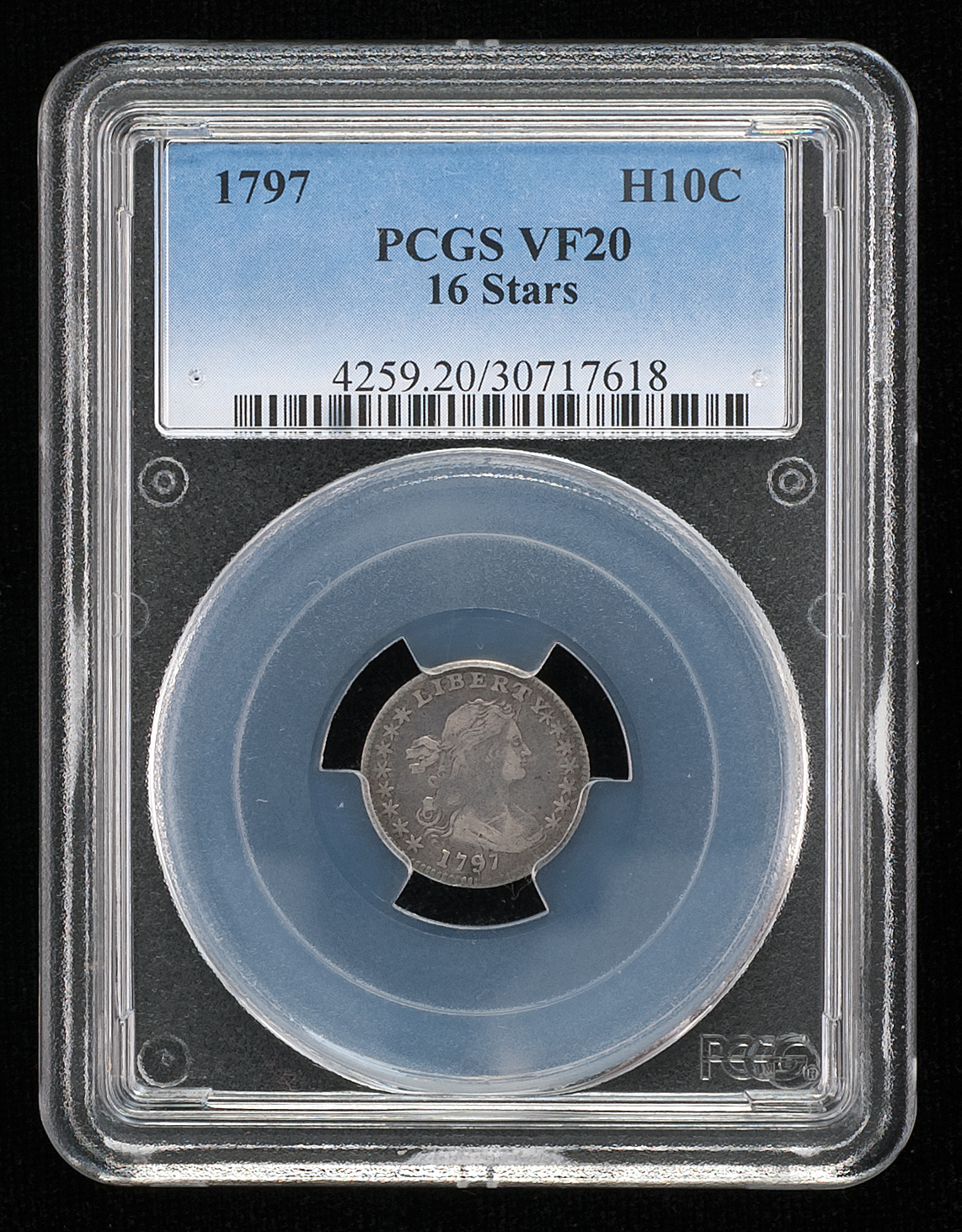 Appraisal: HALF DIME STARS PCGS graded VF-