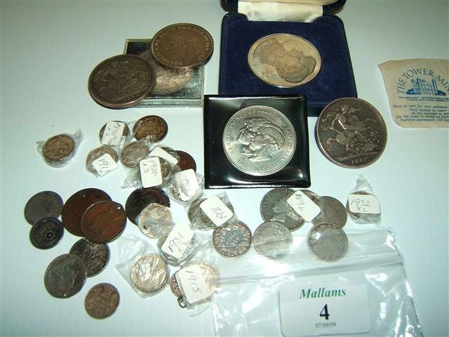 Appraisal: A quantity of Georgian and later coinage including two Victorian