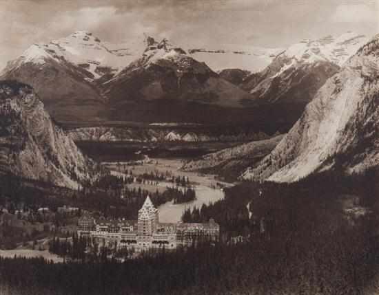 Appraisal: Photograph of the Banff Springs Hotel circa x in framed