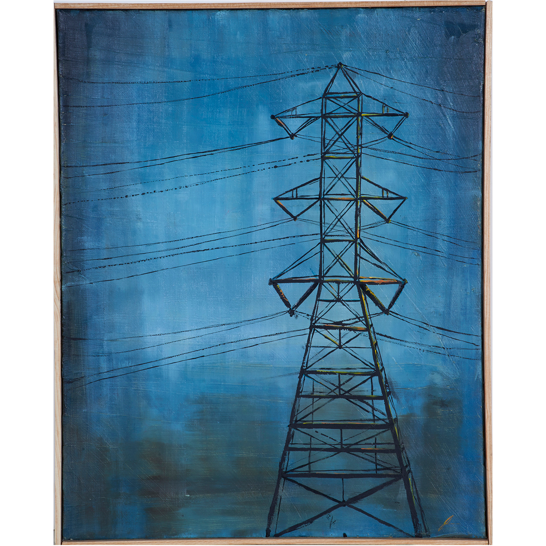 Appraisal: PAINTING POWER LINES BEFORE THE STORM American School st century