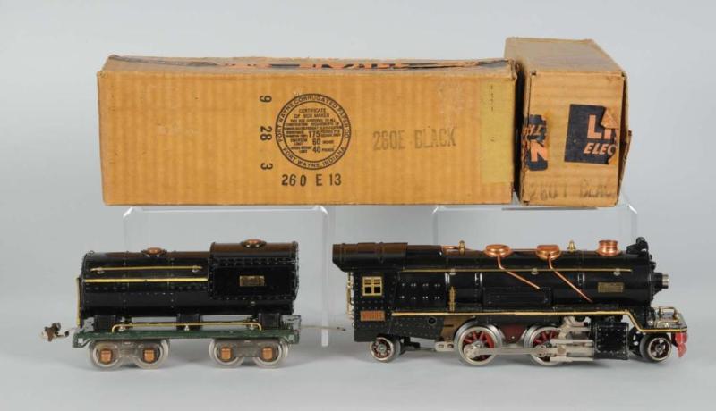 Appraisal: Lionel No E O-Gauge Engine T Tender Description Pre-war Includes