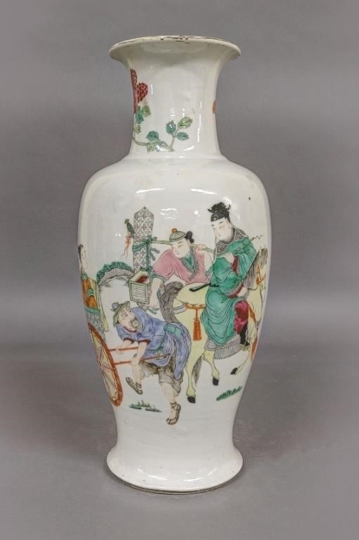 Appraisal: Chinese Famile' Rose vase probably th c drilled for a