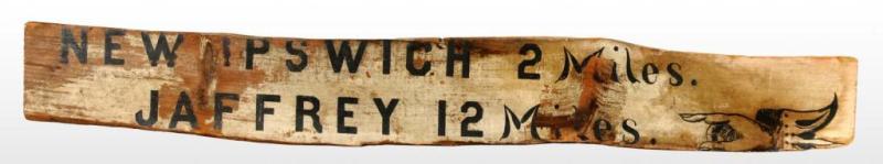 Appraisal: Painted Wooden New Hampshire Road Sign Description th century Shape