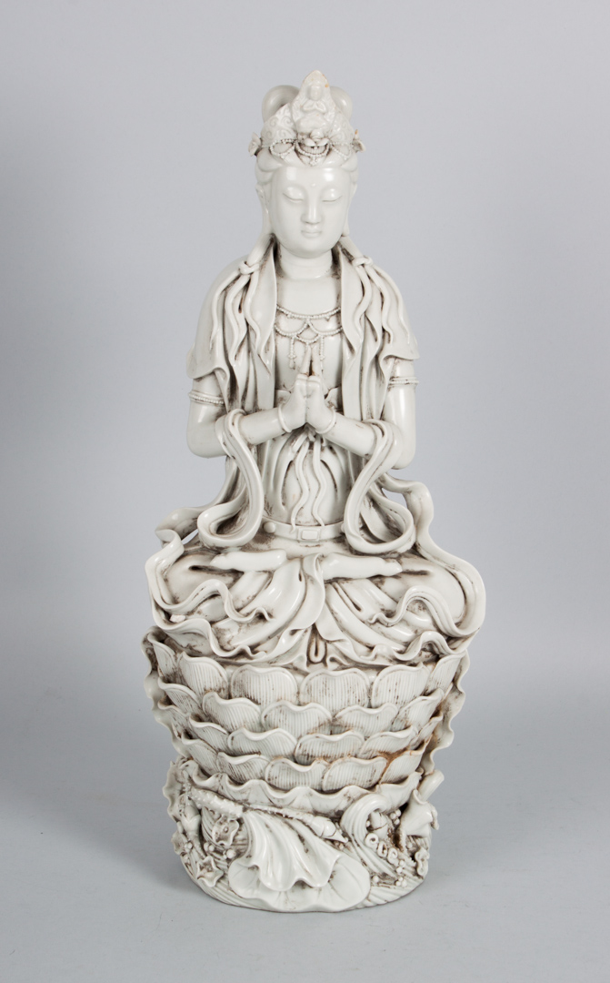 Appraisal: Chinese blanc de chine porcelain Quan-Yin th century or earlier