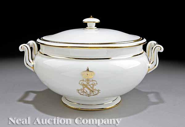 Appraisal: A Fine Napoleon III Sevres Porcelain Circular Covered Soup Tureen