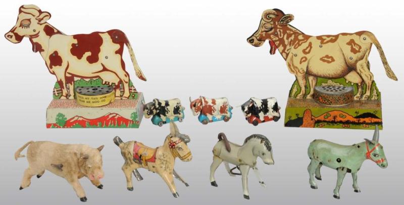 Appraisal: Lot of Tin Animal Toys Description American German and Japanese