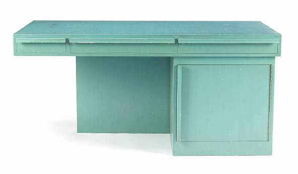 Appraisal: Paul L szl Hungarian - work California desk s blue