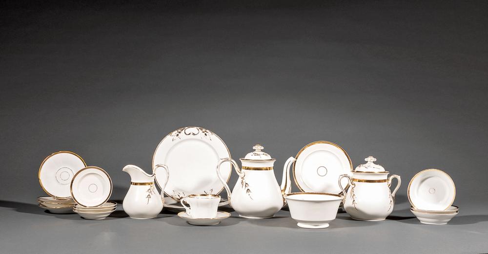 Appraisal: Assembled Early Limoges Anneau d'Or Porcelain Tea and Dessert Service