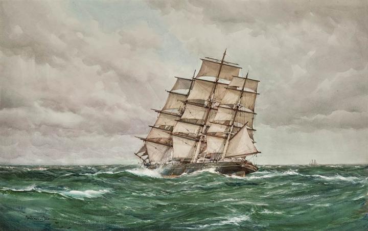 Appraisal: Montague Dawson British - Clipper Ship Signed Montague Dawson ll