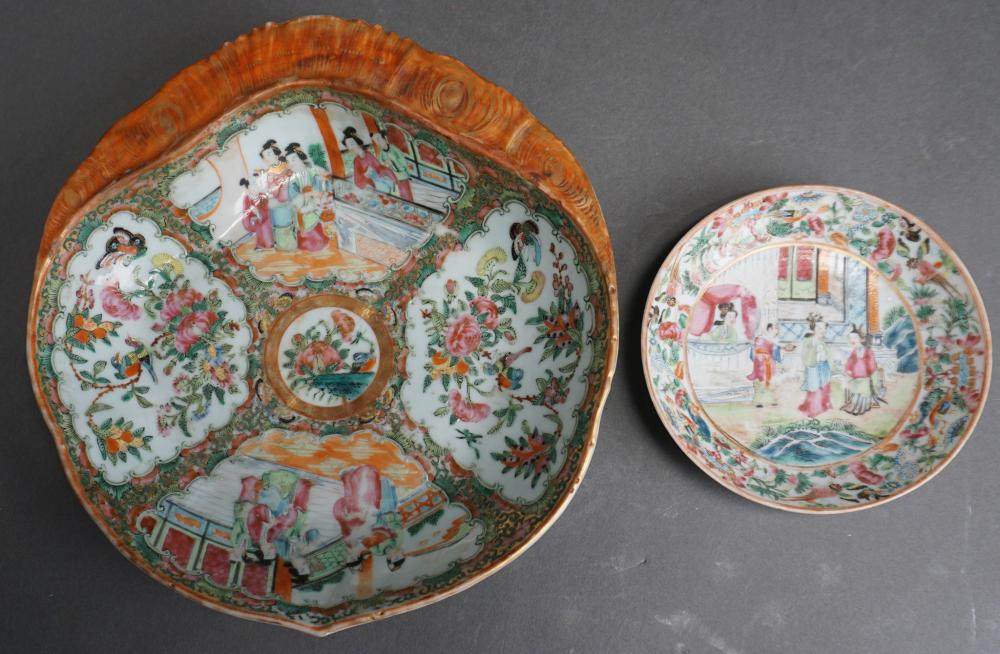 Appraisal: Chinese Rose Medallion Shallow Bowl and a Saucer Larger bowl