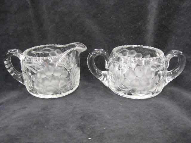 Appraisal: Tuthill Cut Glass Creamer Sugar brilliant period