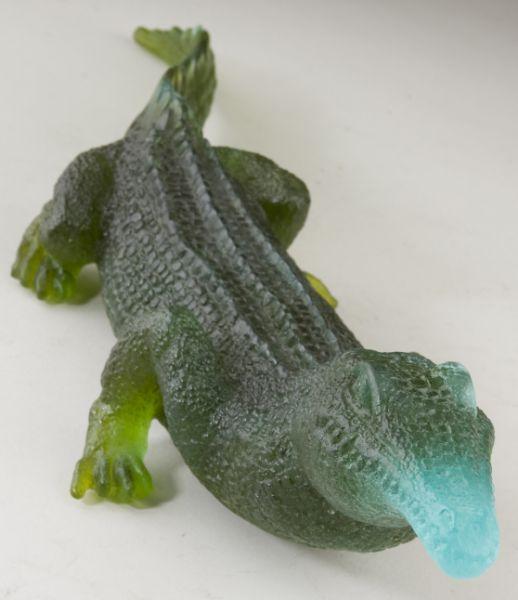 Appraisal: Daum Pate de Vere Crystal Alligator signed Daum France on