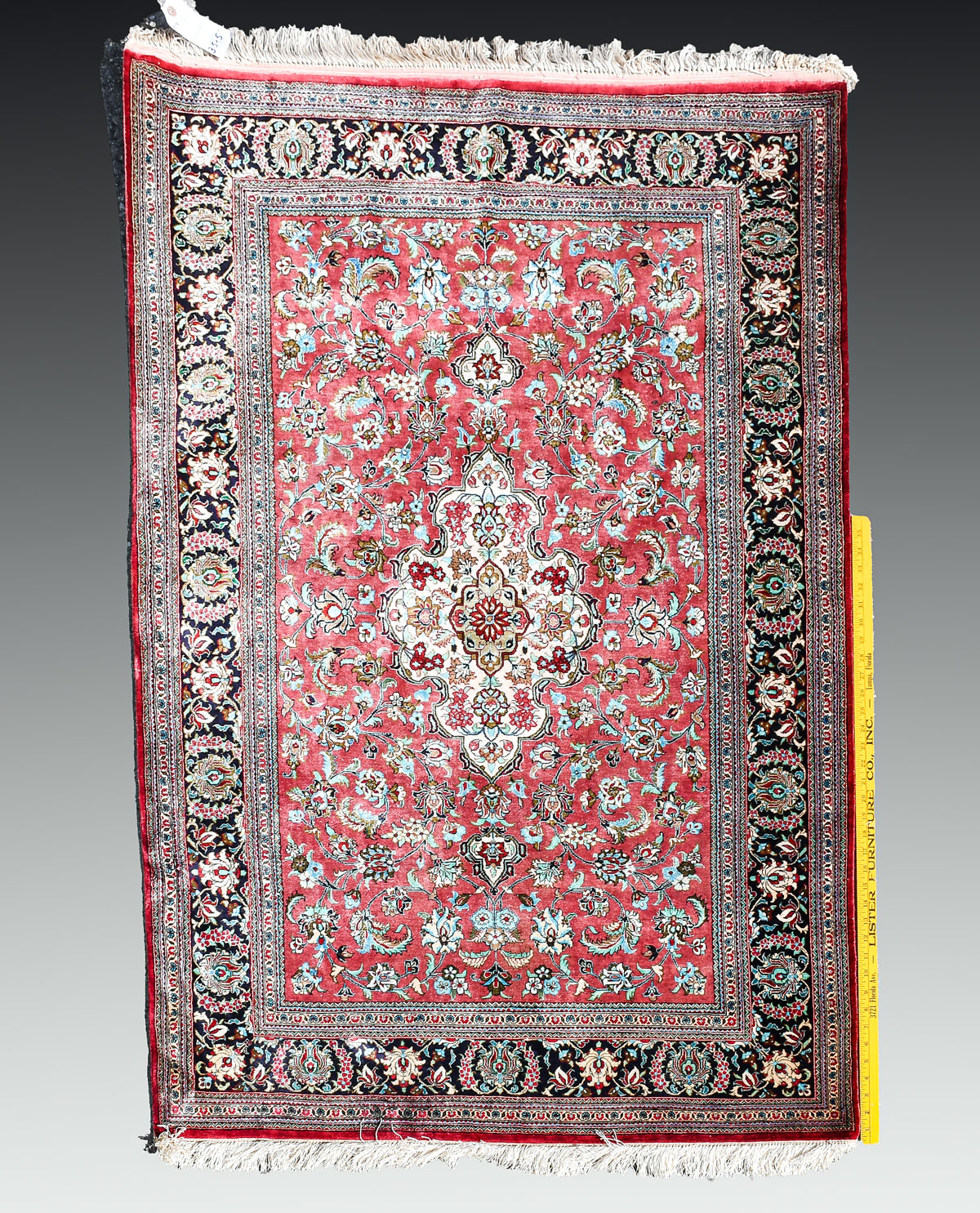 Appraisal: TURKISH FINELY HAND KNOTTED WOOL COTTON RUG ' '' X