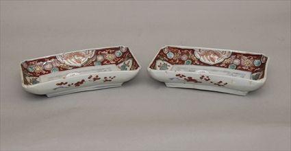 Appraisal: Two Japanese Imari Rectangular Dishes Provenance from the Estate of