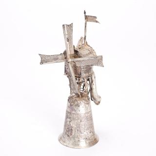 Appraisal: Dutch silver windmill marriage cup Dutch silver windmill marriage cup