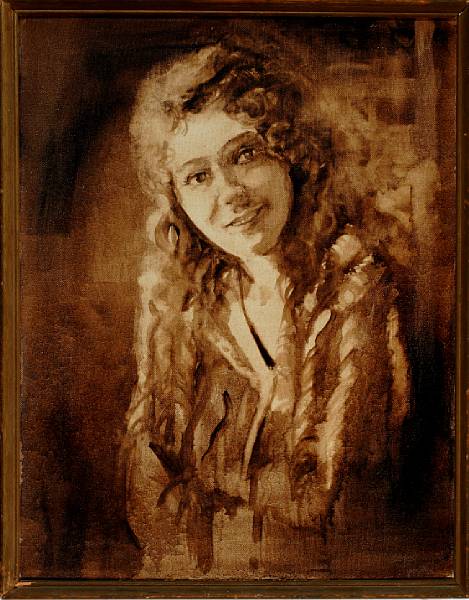 Appraisal: A Mary Pickford painting circa s An oil on canvas