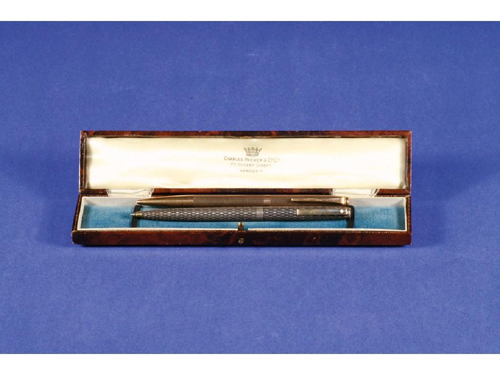 Appraisal: A CT GOLD YARD-O-LED BALLPOINT PEN with engine-turned decoration long