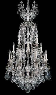 Appraisal: SCHONBEK TWENTY-FIVE LIGHT CRYSTAL CHANDELIER NINE-LIGHT BRASS FOYER LANTERN H