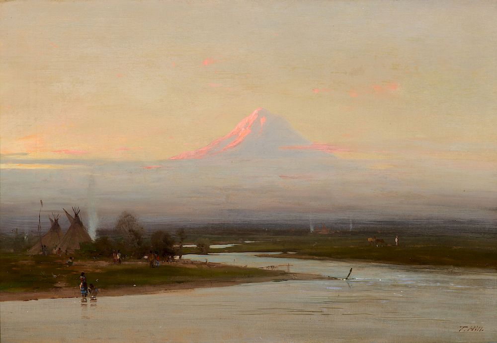 Appraisal: Thomas Hill - Morning Mt Tacoma Rainier Exclusive on Bidsquare