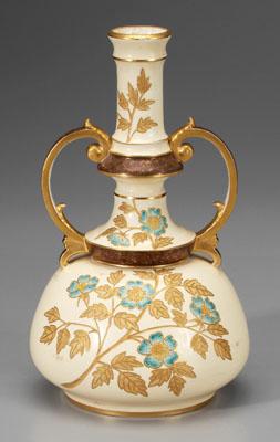 Appraisal: Gilt decorated ceramic ewer raised floral decoration with gilt and