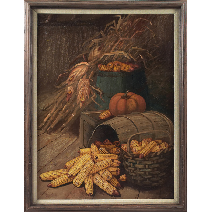 Appraisal: Alfred E A Montgomery American - Still Life with Corn