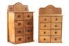 Appraisal: SPICE BOXES - Lot of two wall mounted eight drawer