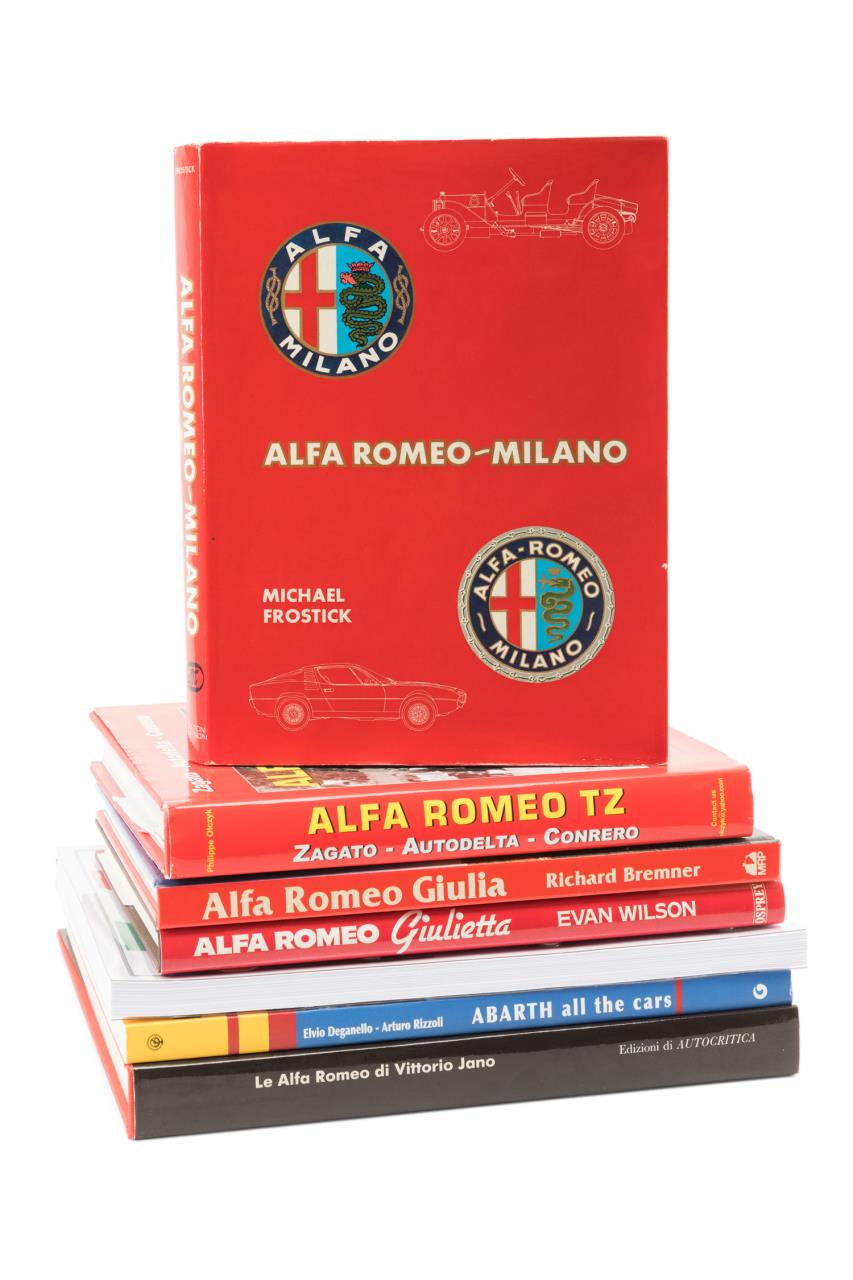 Appraisal: SEVEN BOOKS ON ITALIAN ALFA ROMEO AND ABARTH CARS Selection