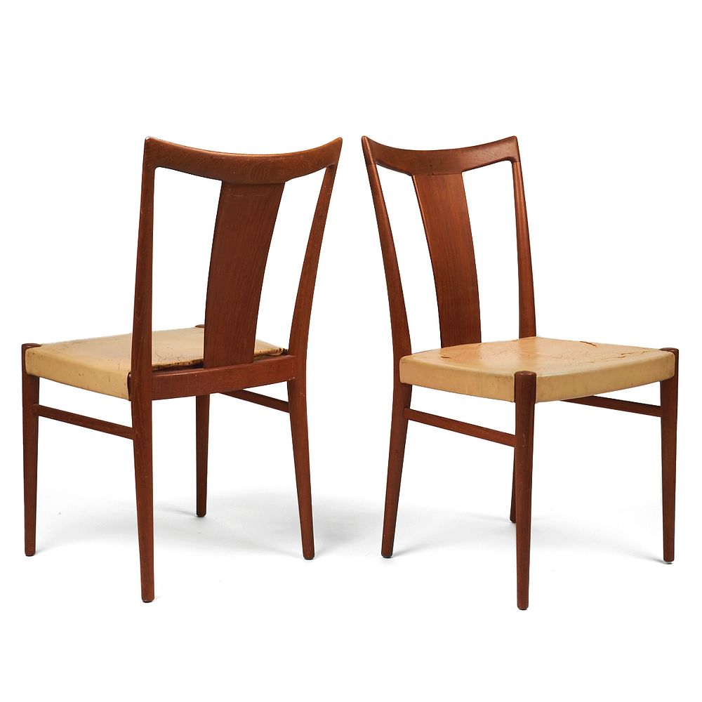 Appraisal: Pair of Mid-Century Danish Modern Chairs Pair of mid-century modern