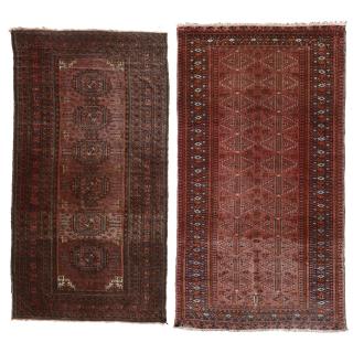 Appraisal: Turkoman carpets Turkoman carpets th c larger ' x '