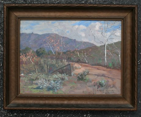 Appraisal: THOMAS Stephen Seymour American - Palm Springs Landscape Oil Board